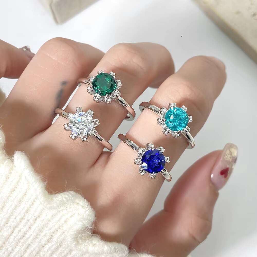 Classic 925 Silver Cubic Zircon Eternity Band Womens Princess Cut Diamond Bling Rings for Wedding Fine Jewelry by Lady