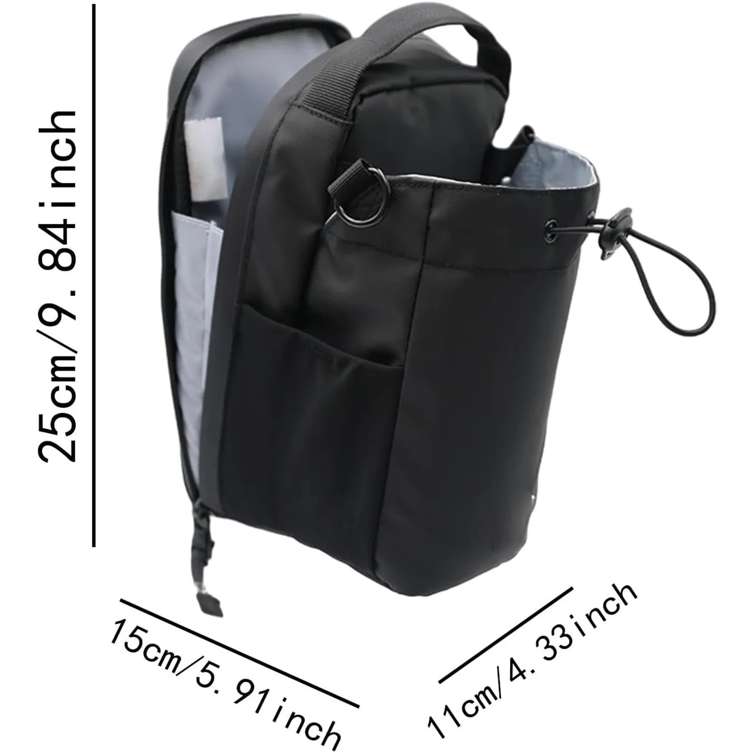 Spot fitness magnetic water bottle bag gym portable slanted water cup bag strong magnetic sports water bottle hanging bag 250701