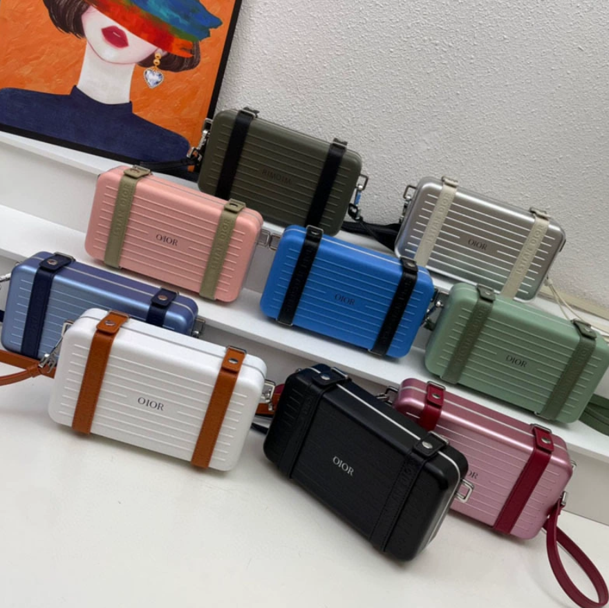 2025 new trendy bag - single shoulder high appearance level hard shell crossbody bag jointed with luggage box bag - handbag for both men and women of the same style