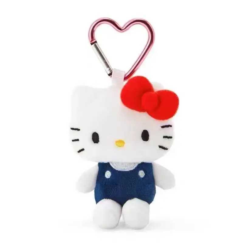 Sanrio Hello Kitty Plush Doll Keychain Love Knot Kitty Cat Cute Cartoon Plush Keychain Pendant Bag Accessories Giftsw250701