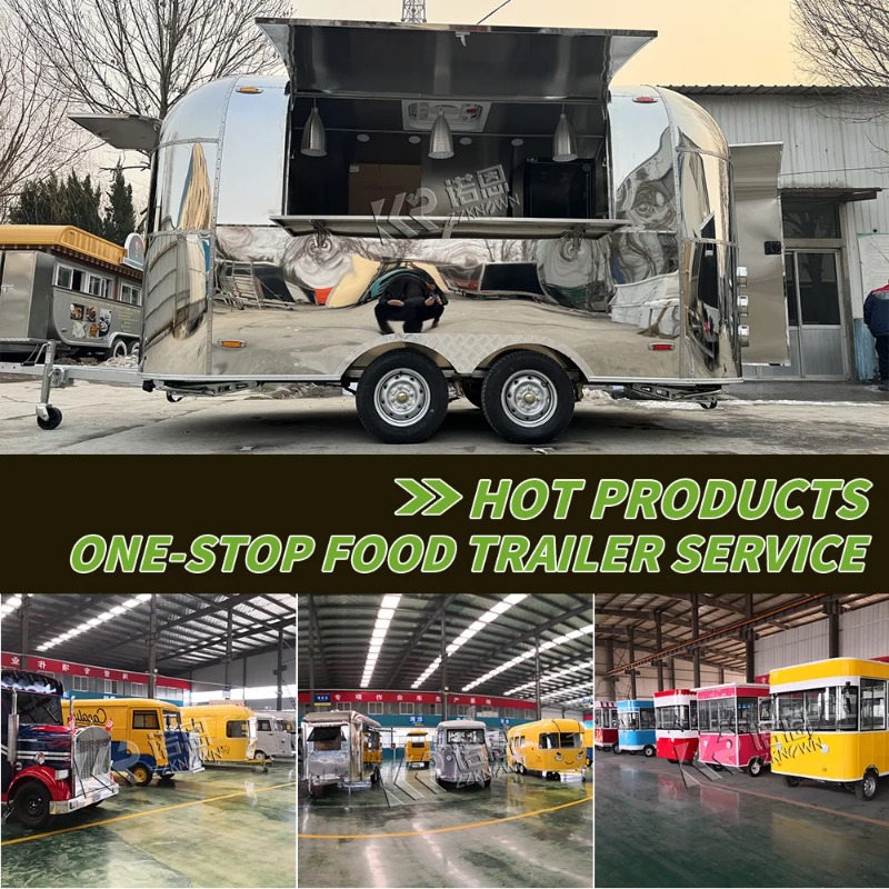 Food Truck Mobile Coffee Affordable Stainless Steel Small Coffee Ice Cream Vending Cart Restaurant Mobile Food Trailer