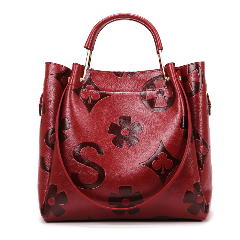 Free Shipping Designer Luxury Bucket Bag Large Capacity High-end Women's Handbag New European And American Retro Print Bag Business Travel Work C