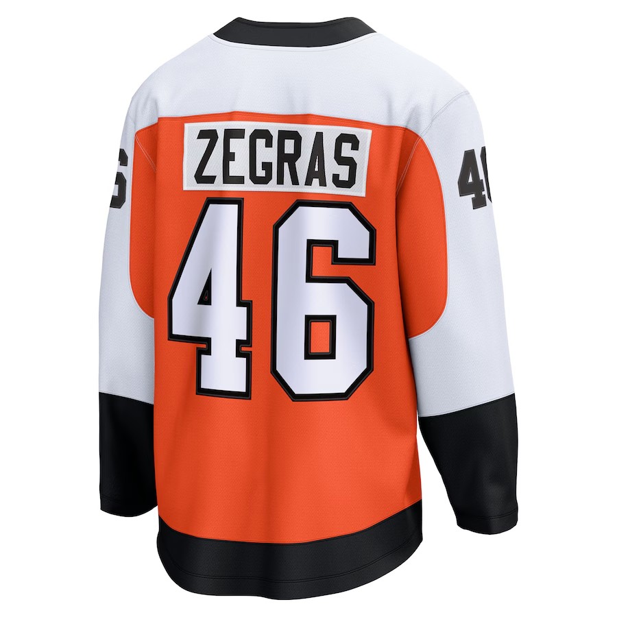Trevor Zegras Jersey 46 Fly Hockey Jerseys Orange Black Color Size S-XXXL Stitched Men Jersey Fanatic