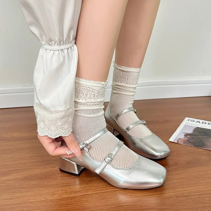 Summer Women Flats Heel Shoes Fashion Square Toe Shallow Ladies Mary Jane Ballerinas Casual Loafers Female Ballet Mujer 250626