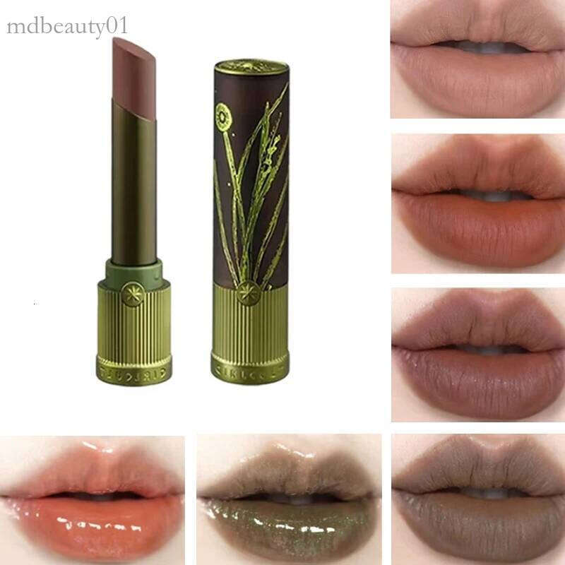 Girlcult Glaze Compendium of Materia Medica Lipgloss Matte Veet Clay Green Shimmer Mirror Lipstick Lip d X250701