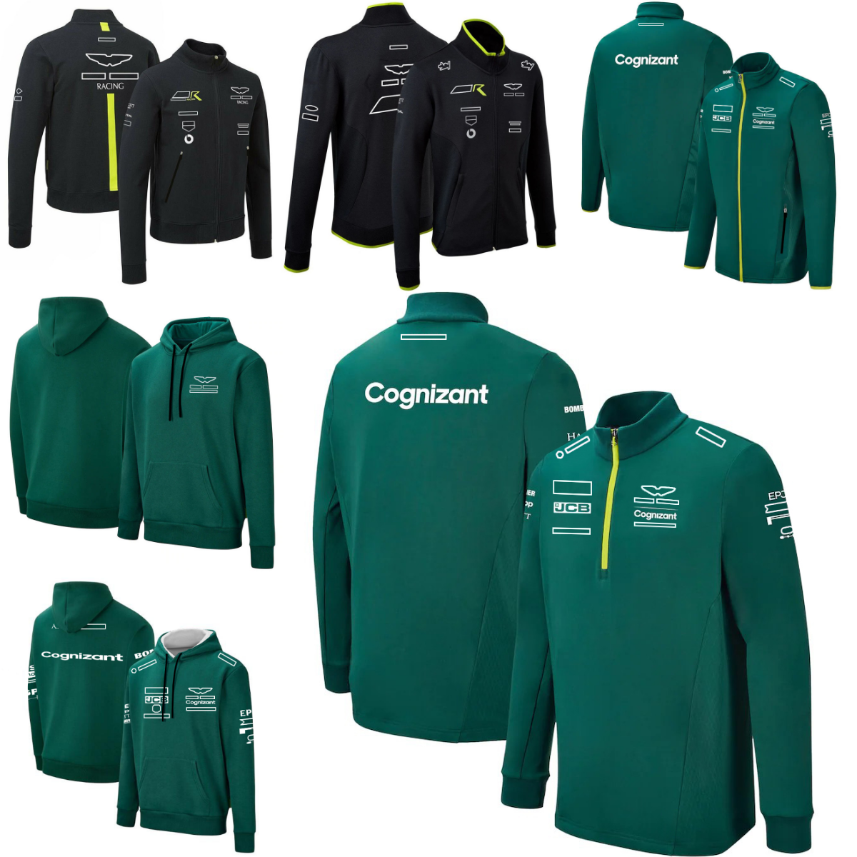 F1 Formula 1 Team Racing Sweater Casual Zipper Sweatshirt Spring and Autumn Car Fans Men's Jacket Hoodie Custom free shipping