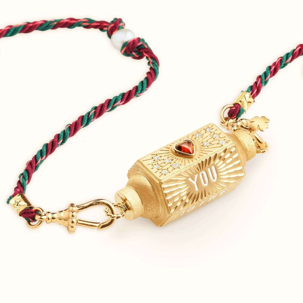 jewelry designer bracelet Valentine's Day colorful tarot card necklace, niche design, star eye pendant, gold-plated color preserving rainbow neck