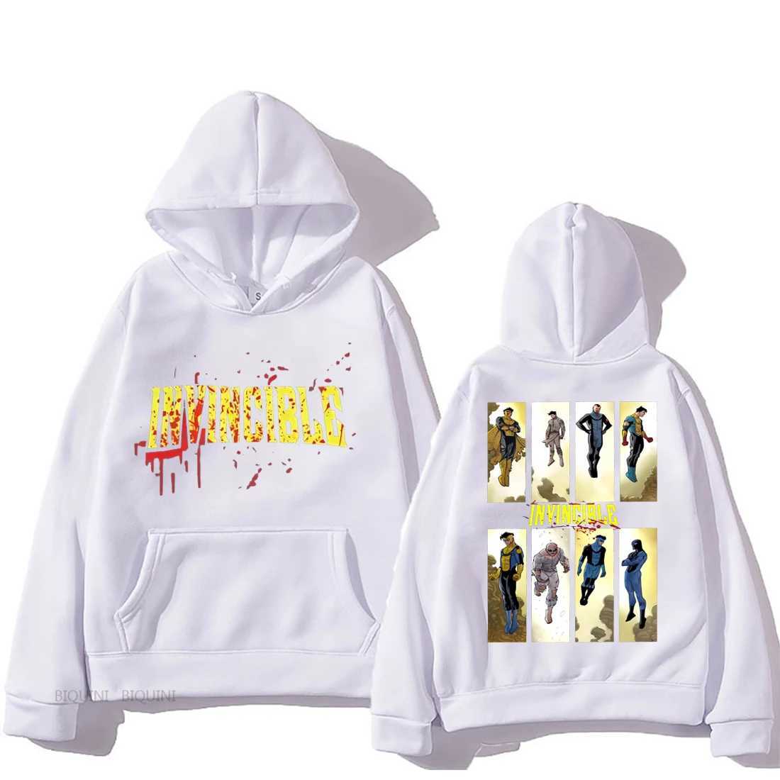 Invincible Blood Splat Merch Graphics Hoodie Men Women Harajuku Fashion Fleece Adult Anime Hoodies Long Sleeve Pullovers X2507011