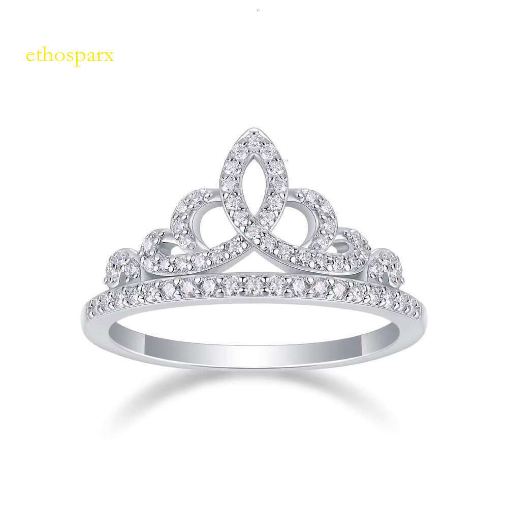 All chilled classic crown premium passed the testing instrument, pure silver silica ring fot for women
