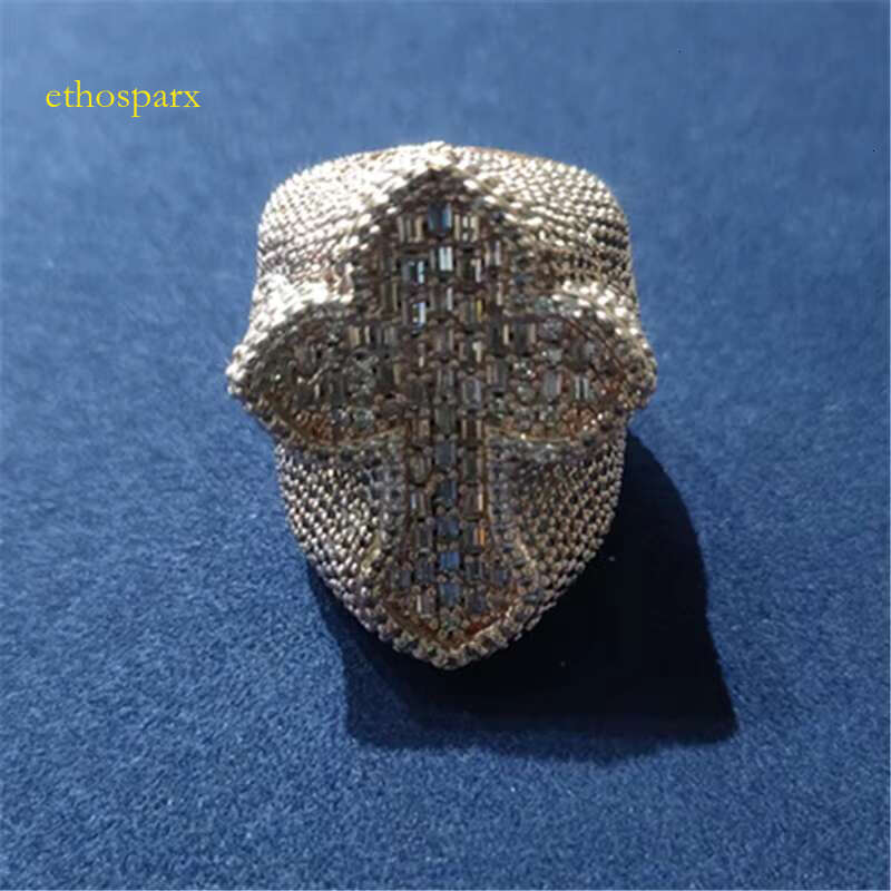 Luxury boutique jewelry ring, pure silver S chilled pyroxene hip-hop ring