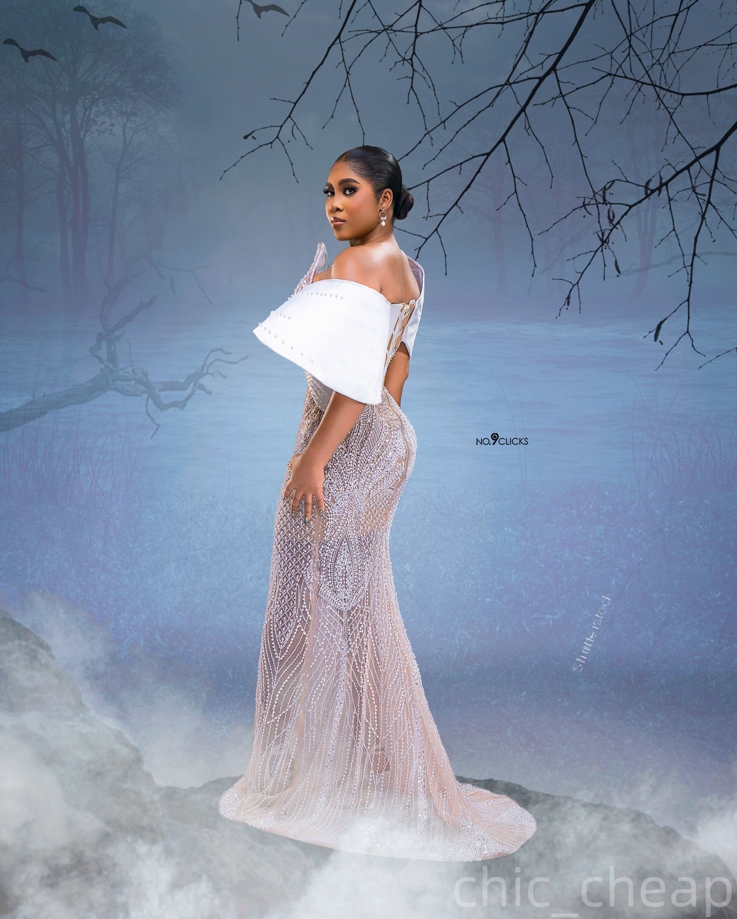 Mermaid Ivory Prom Dresses 2025 Illusion Beaded Sequined Stylish Evening Formal Party Second Birthday Engagement Gowns Plus Size Dress For Special Occ
