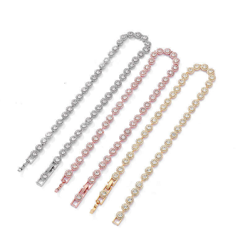 Classic Tennis Necklace Designer For Women Crystal Diamond Tennis Chain Necklaces Designer Bracelet Plated Gold Jewelry Woman Luxe Valentines Day Christmas Gift