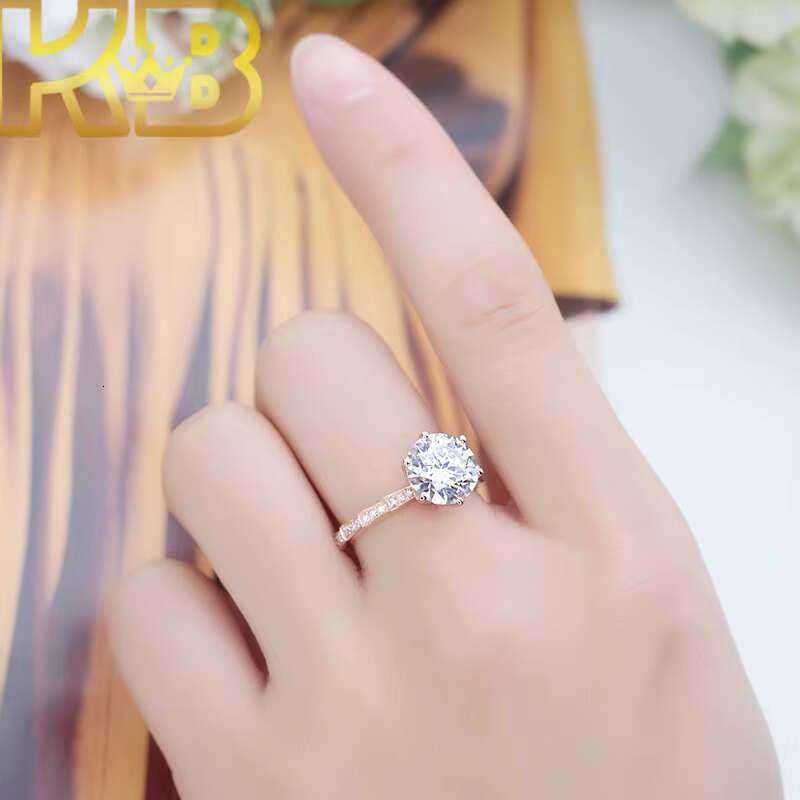 Luxury halo 2.8 Ct Lab Grown Diamond Sterling Silver 925 Rings Real Wedding Band Engagement Ring