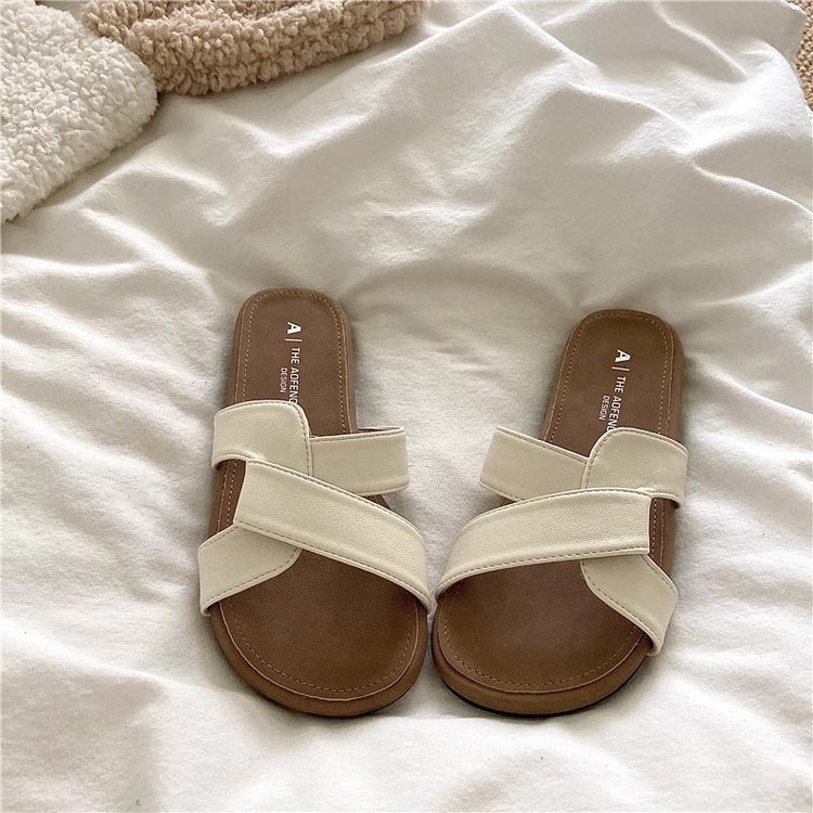 High - end Soft - soled Cross - strapped Slippers for Women New 2025 Summer Style Suitable for Outdoor Wear Women's Beach Sandals for Seaside