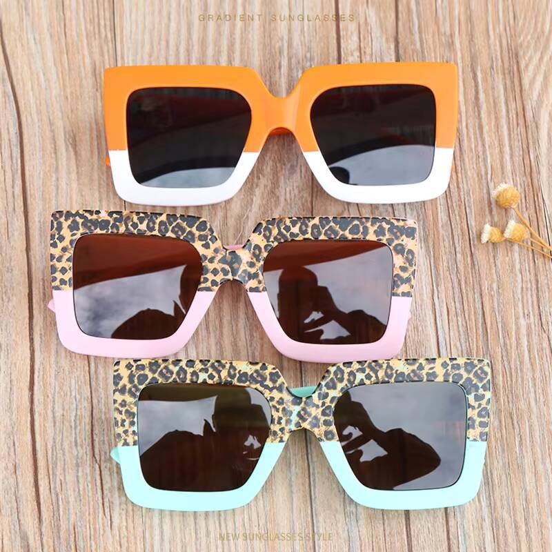 Kids Boy Girls Oversize Square Sun Glasses 2023 Trendy Baby Sunglasses Double Color Frame Children Fashion Shade 1PCs ddmyshoesvip Z260305