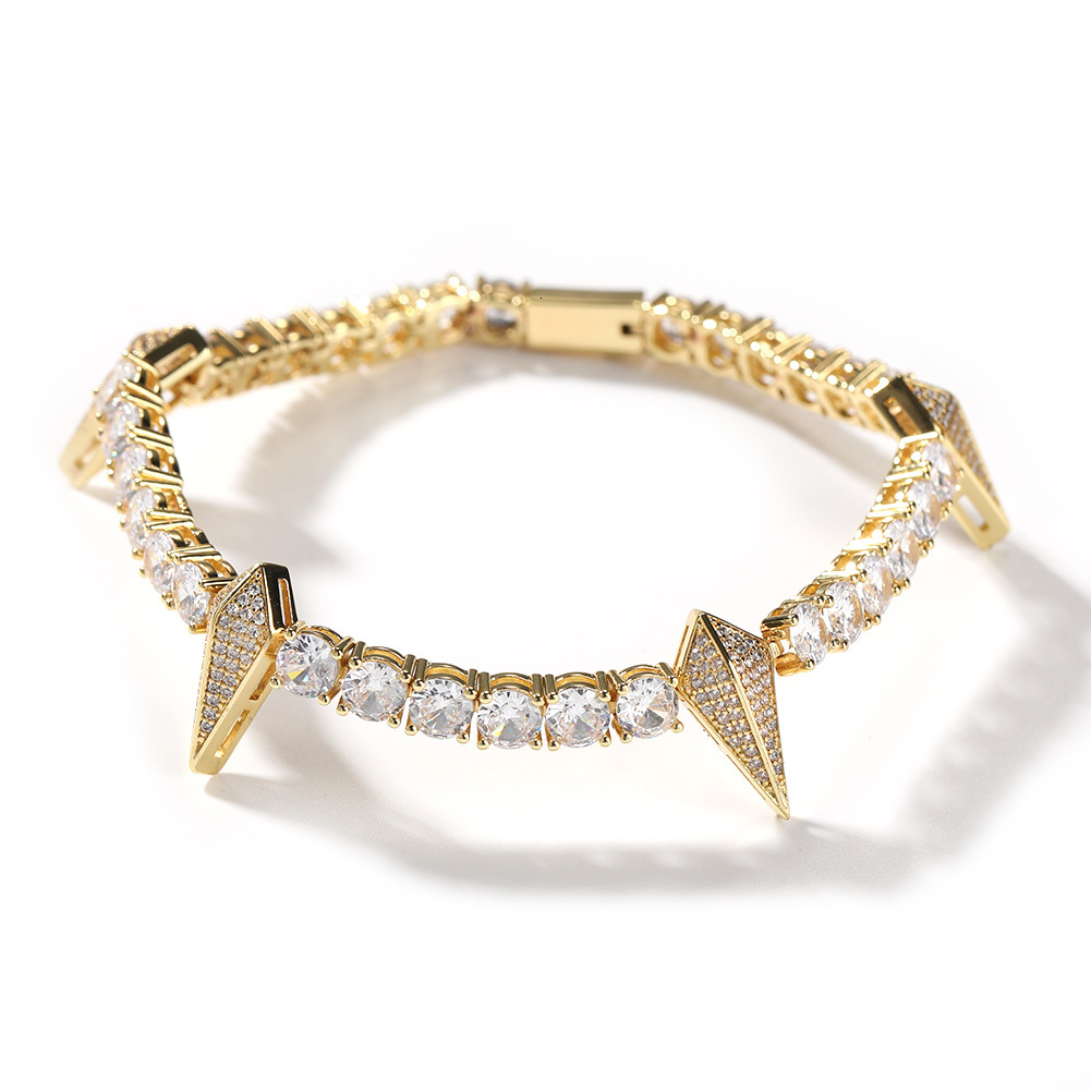 Luxury Jewelry Panther Bracelet Hip Hop Ins Minimalist Design VVS Moissanite Men Versatile Bling Accessory