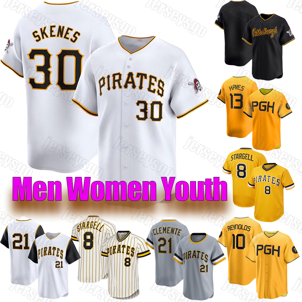 30 Paul Skenes Baseball Jerseys Pirates Jerseys 22 McCutchen Henry Davis Aroldis Chapman Rowdy Tellez Bryan Reynolds Oneil Cruz A. Taylor Edward Hayes Jerseys