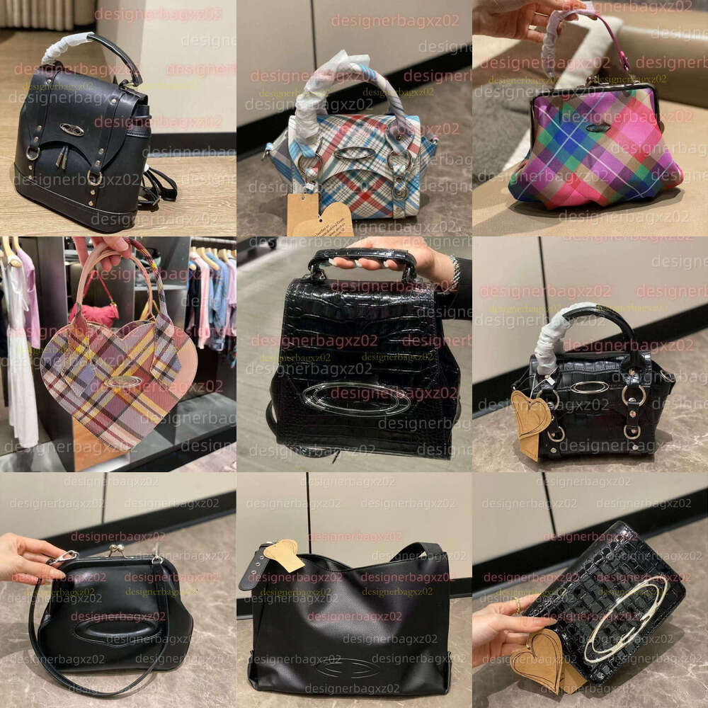 Vivenes West Wood Bag Designer Bag Vivennens Saturn Pattern Bag Luxury Bag Empress Large Saturn Suede Wandering Single Shoulder Genuine Leather Capacity Bag