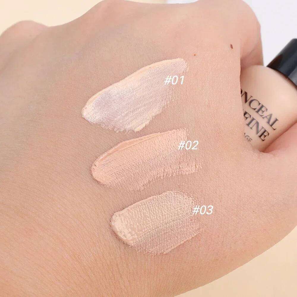Full Coverage Acne Dark Circles Concealer Cream Waterproof Matte Oil Control Lasting Liquid Foundation Facial Makeup Cosmetics X25070