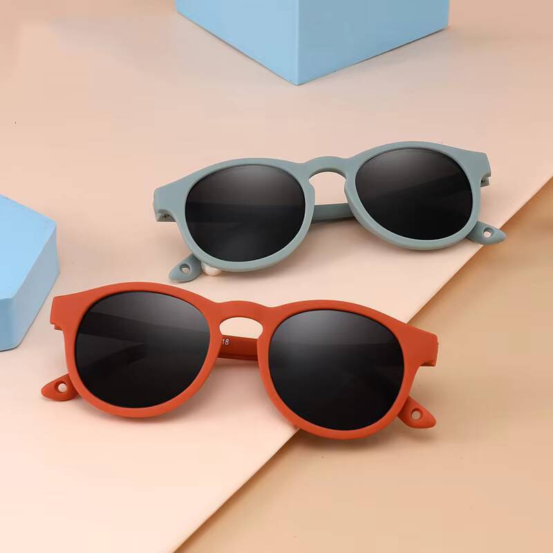 Boys Girls Baby Eyewear UV400 Small Round Polarized Kids Sunglasses Silicone Flexible Safety 0-3 Years Old Children Glasses ddmyshoesvip Z260305