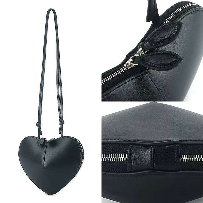 2025 Multicolor Heart Shaped Women Love Bags Fashion Niche Design Single Shoulder High Quality Leather Crossbody Bag
