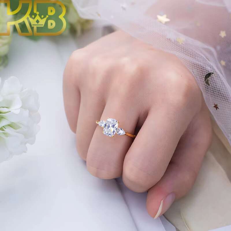 Lab Grown Diamond Vintage Style Ring 925 Silver IGI Certified Fancy Cut Solitaire Engagement Ring for Women Custom Design