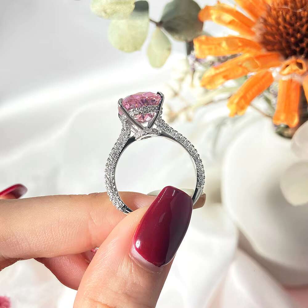 Wholesale 5A CZ Eternity Wedding Engagement Ring for Women Big Size Pear Zirconia Rhodium Sterling Silver Classic for Parties