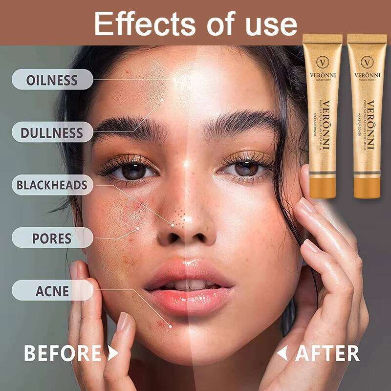 Long-lasting waterproof and sweatproof concealer with natural nude Maquiagem Liquid Concealer Beauty Face Cosmetics Makeup Base X2507