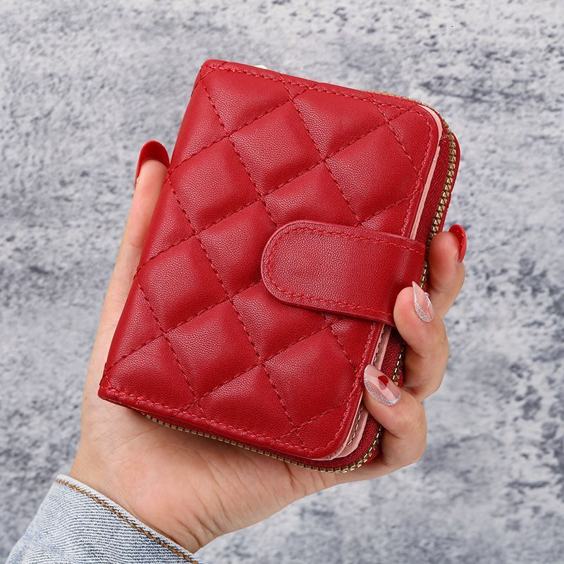 Designer Free Shipping 2025 New Women's Wallet Quilted European And American Style Small Wallet Short Student Coin Wallet Multi Card Slot Women&#