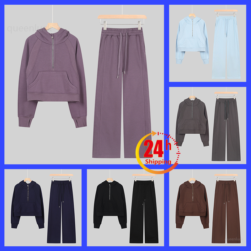 2025 New Yoga Hoodie Women's Fashion Full Zipper Hoodie Winter Wear Half Zipper Design Sports Long Sleeve Zipper Sweatshirt Women's Sweatshirt