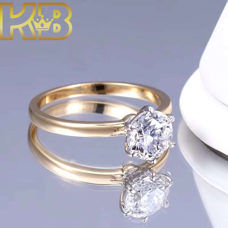 Iced Out Lab Grown Diamond Engagement Wedding 925 Sterling Silver Fashion Women Ring Wedding Fine Jewelry