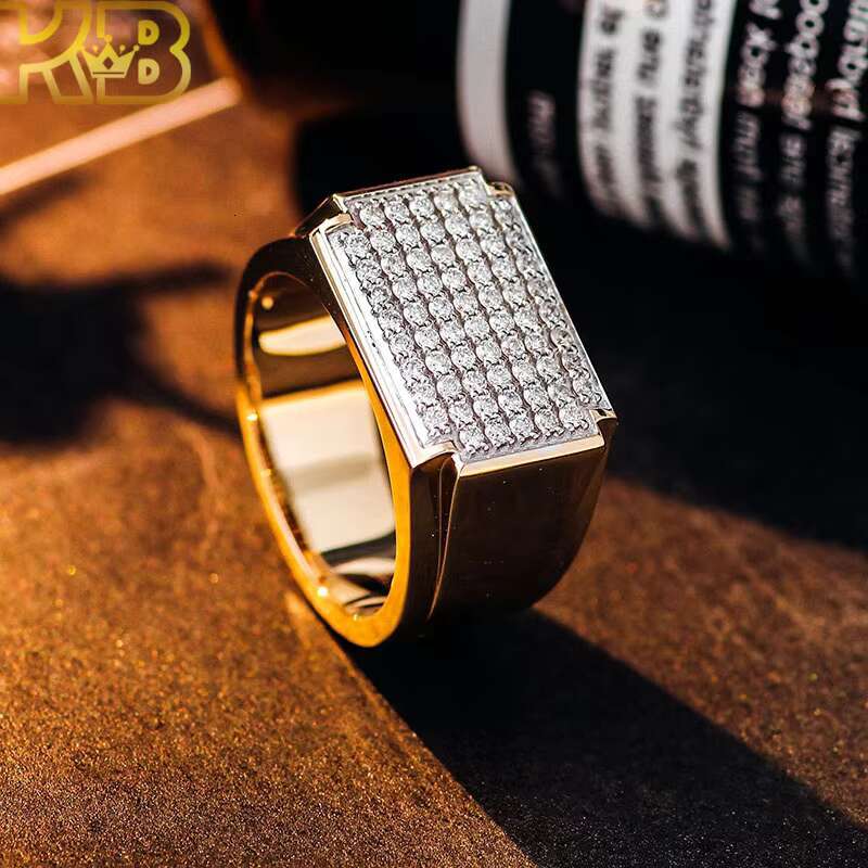 Lab Grown Diamond Hip Hop Jewelry Custom Mens Ring for Men Round Fine Igi Certified Cvd Made Lab Grown Diamond