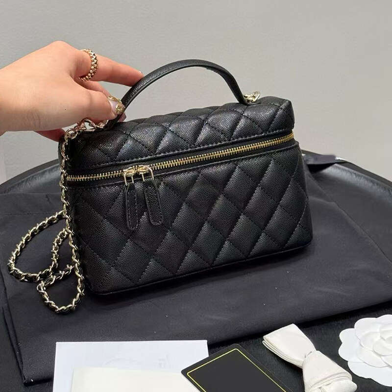Women Designer Crossbody Bags Black Handbags Cosmetic Bag Makeup Bag New Totes Chain Shoulder Bag Real Leather