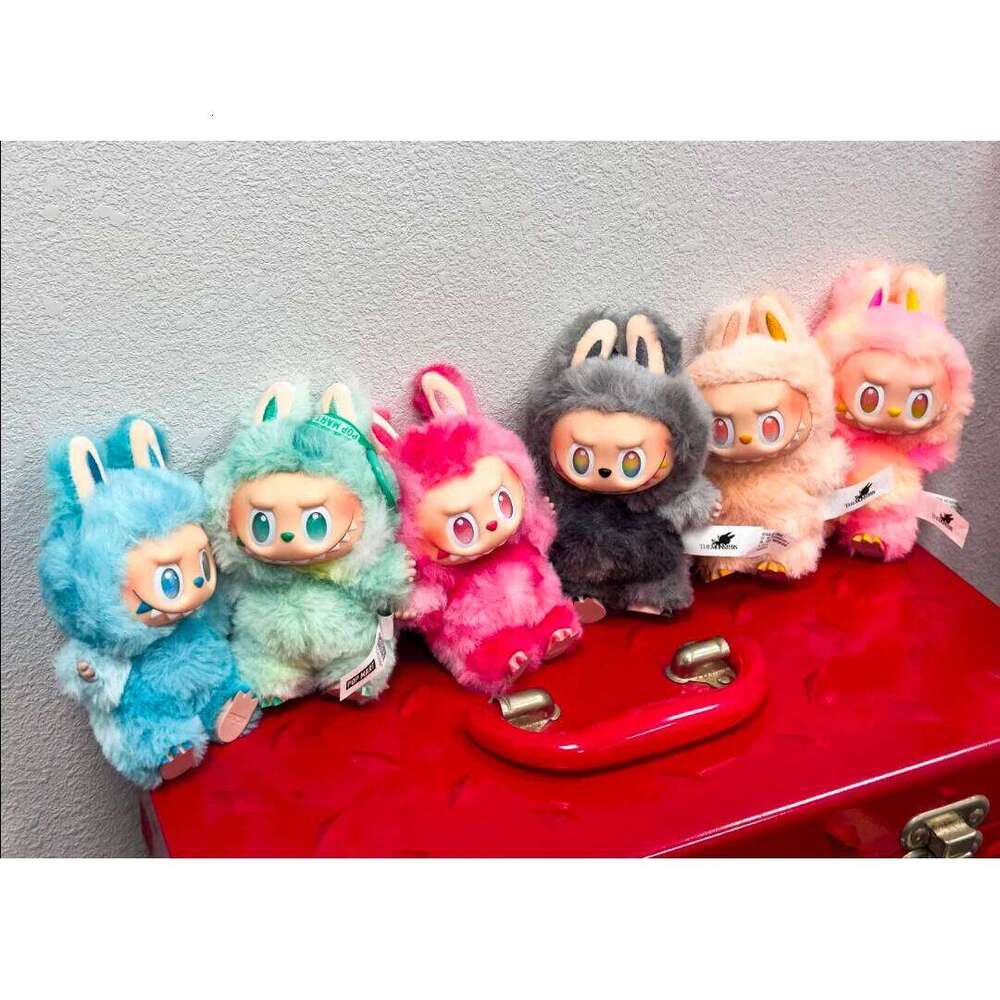 For Labubu Heartbeat aron Enamel The Monsters Face Blind Box Pvc Figurine Tabletop Ornament Kawaii Doll Kid Birthday Gift