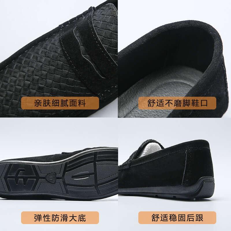 Men's Versatile Stylish Youth free shipping big size Social Shoes Slip-On Breathable Soft Sole Loafers for Men