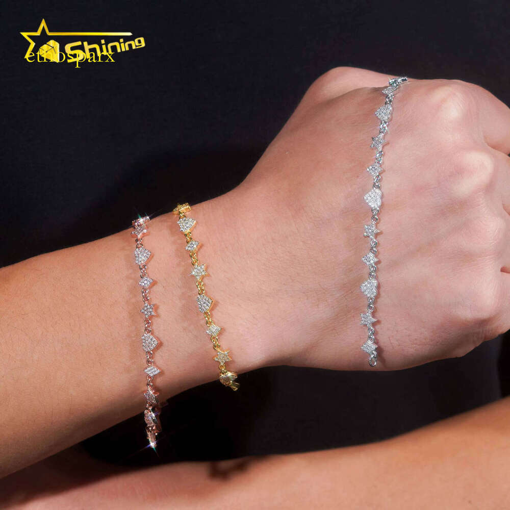 New Arrival Unisex Moissanite Pass Tester Bracelet Sterling Sier Fast Delivery Men's and Women's Jewelry