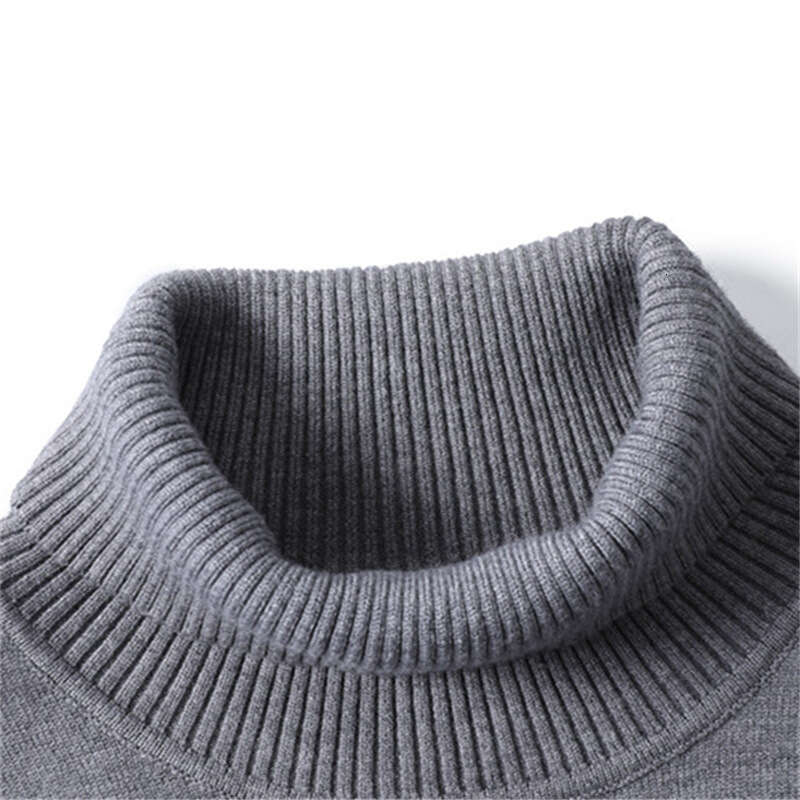 Men's Sweater Casual Men's Solid Color Pullover Polo sweater designer sweater men Sweater Export High Neck Men's Casual Knitwear Cross-