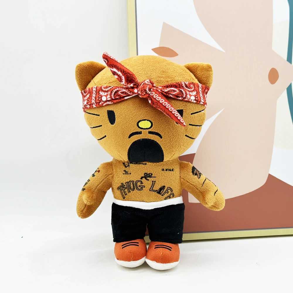 Sanrio Hello Kitty Tupac Mf Doom Kali Uchis LIL PEEP Plush Toy Doll with Clothes Stuffed Soft Plush Toys Fans Collect Giftsw250701