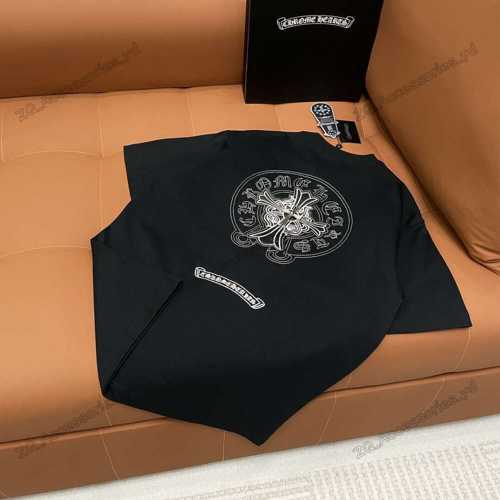 Chrome Shirt Mens Summer Chrome Shirt Frinted Fashion Cross Shirt Designer T Shirts Tees Short Sleeve Chrome Shirt Hip Hop Streetwear Tshirts Men's 666