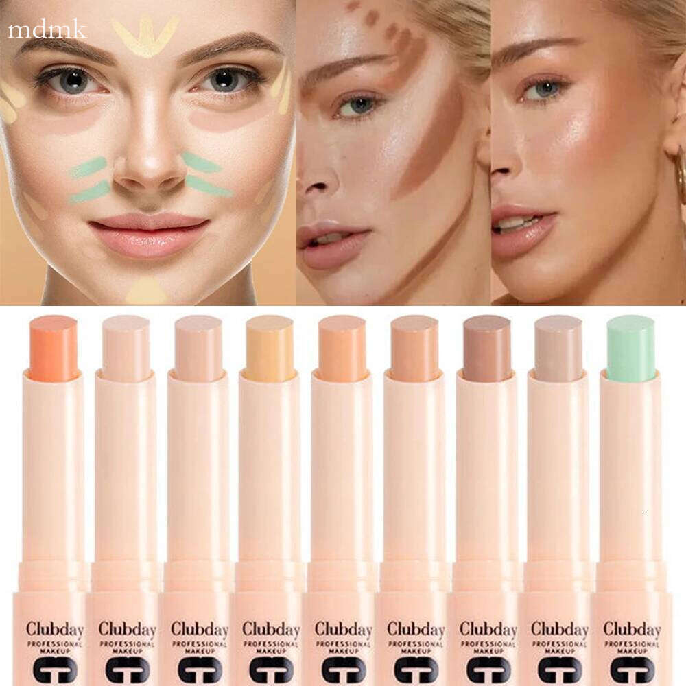 Orange Green Contour Stick Waterproof Matte Concealer Full Cover Acne Dark Circles Nude Foundation Makeup Corrector X250701