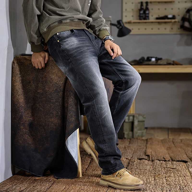 JXNH52 New American Retro Washed Old Jeans Men Tide Brand Loose Straight Casual Trousers W250701 W250701