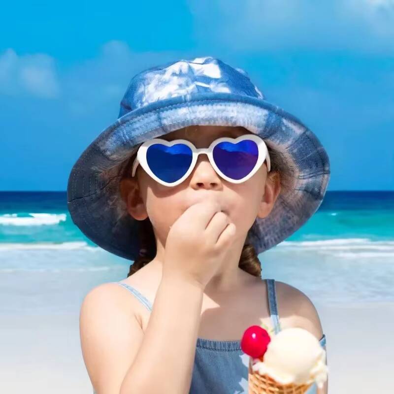 Kids Polarized Love Fashion Cute Heart Glasses Vintage Eyewear Sunglasses for Girls ddmyshoesvip Z260305