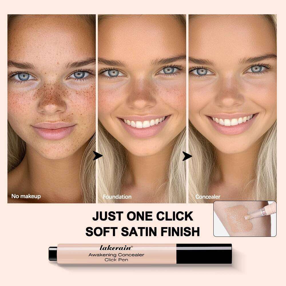 3 Colors Liquid Press Concealer Pen Detail Covering Acne Dark Circles Even Skin Tone Brightening Foundation Face Holding Makeup X2507
