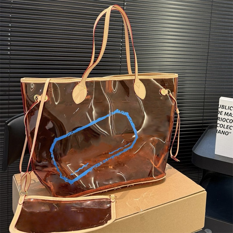 Designer Women's Shoulder Bag PVC Tote Bag with Pouch Luxury Fashion Handbag 31665
