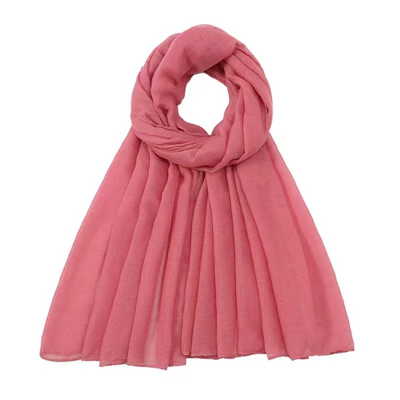 T1101 solid color scarf for women solid color shawl ladies headscarf single color sunscreen scarf thin