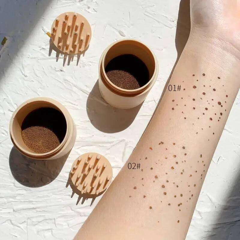 Bionic Vivid Pen, Soft Brown Stamp Air Cushion Freckle Removal Makeup Waterproof Spot Dot Facial Body Painting Pen X250701