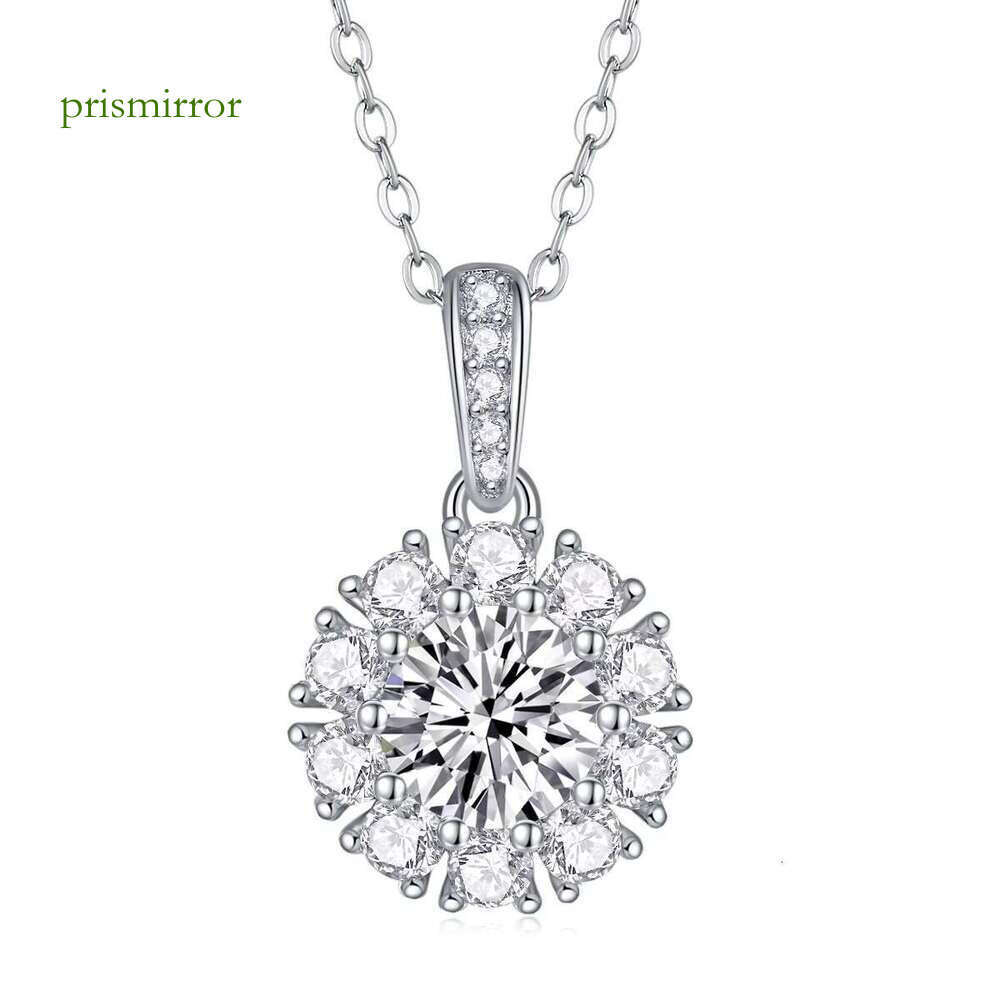 Necklace Transmission Ice Silica Pendant Sier Wedding Women