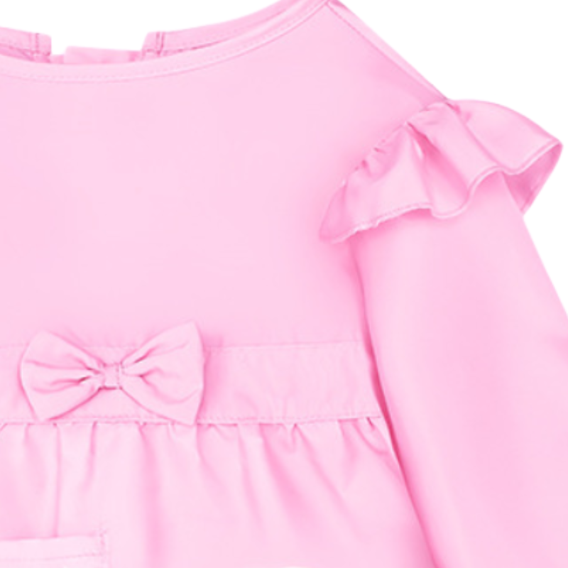Disney children's apron waterproof long-sleeved clothing baby apron comfortable and soft anti-stain apron suitable for seasons oil and water stai