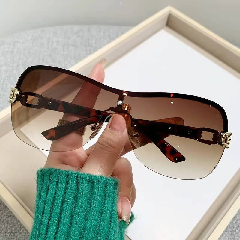 New arrival Popular Womens Punk Sunglasses Unique Oval Sun Glasses Men Goggle Shades Mirror Colorful Y2K Eyewear ddmyshoesvip