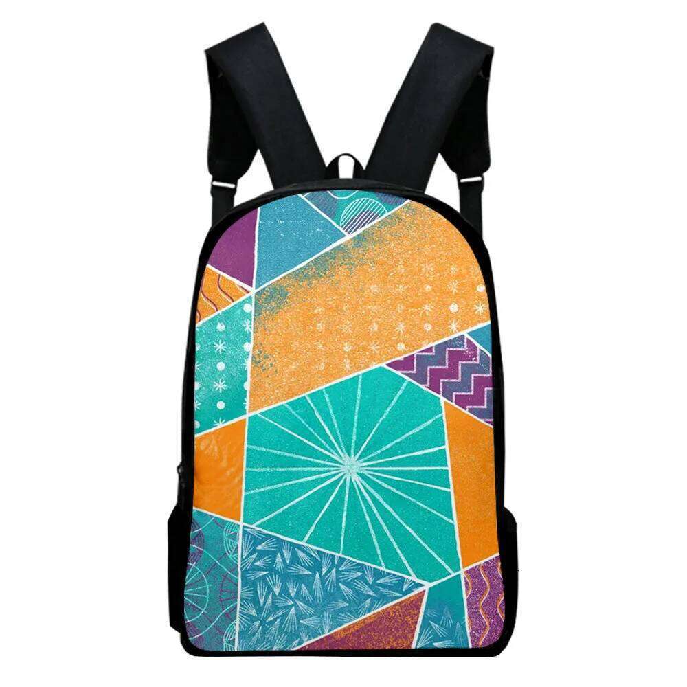 Hip Hop Cool Creative color blocking Notebook pupil School Bags 3D Print Oxford Waterproof Boys/Girls Laptop Backpacks